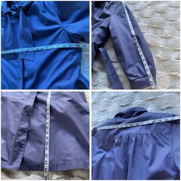 🔥Vintage 80 USA London Fog Bow Tie Neck Fleece Lined Classic Preppy Trench Coat - Picture 15 of 15